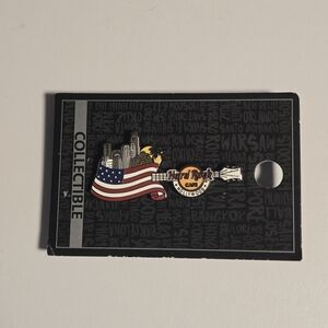 Hard Rock Cafe American Flag Guitar Pin (Hollywood) *Rare Collectable*